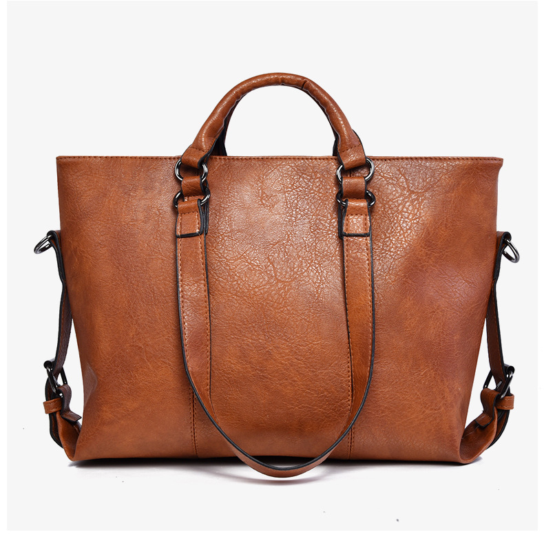Women's Shoulder Tote Bag Retro Large Capacity Designer Handbag_voghion.com
