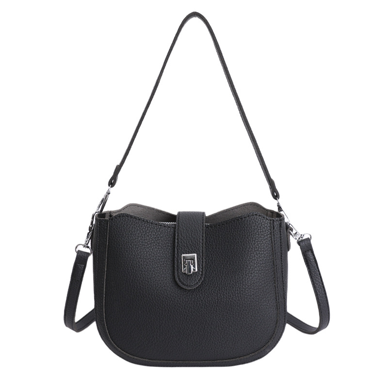 Hot sale nuevo nicho coreano litchi estampado bolso de cubo de hombro para mujeres sensación de lujo ligero versátil bolso de transporte de viaje