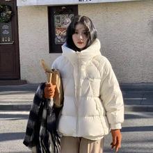 设计感小个子白鸭绒斗篷羽绒服女2025冬新款欧货休闲韩版保暖外套