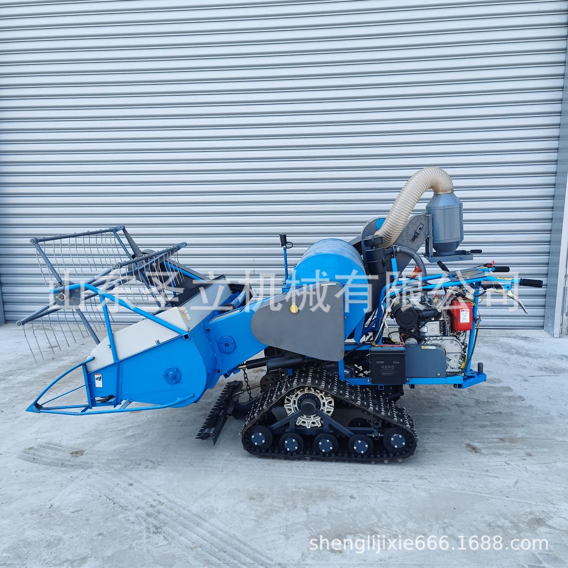 小型手扶式家用联合收割机 稻谷脱粒收割机195型号小块地用割谷机