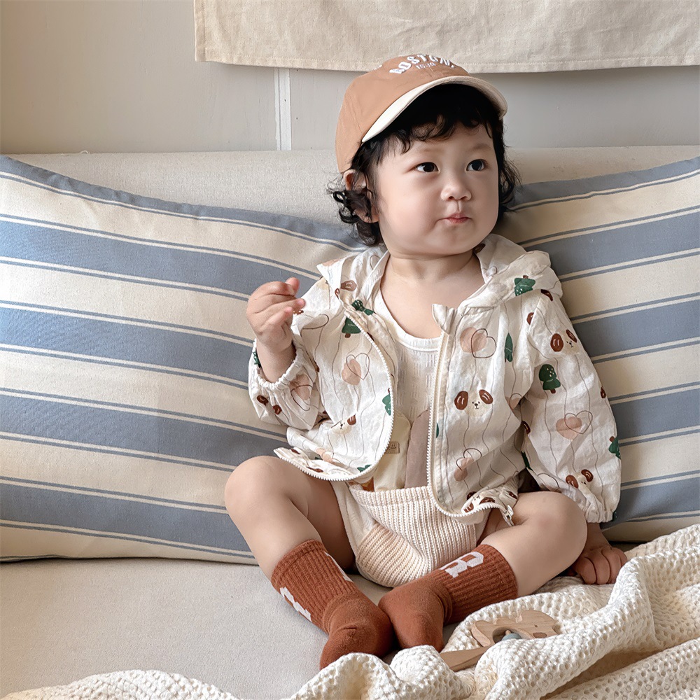 Verano versión coreana de la ropa de pedo para bebé 0-2 años, ropa de gatear para hombre, ropa de bebé informal, mono delgado