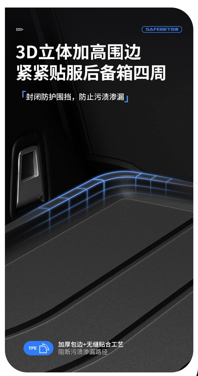 Suitable for Leapmotor Lafa5 A10 B01 B10 C10 C11 C16 D19 Special Tpe Car Trunk Mat