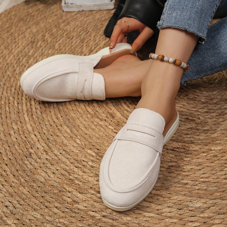 Women's Plus Size Flat Sandals, 2026 Summer New Style, Closed Toe, Retro, European And American Style Fashionable Sandals For Women._vogvips.com