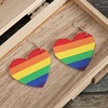 Rainbow double-sided earrings heart-shaped, Amazon