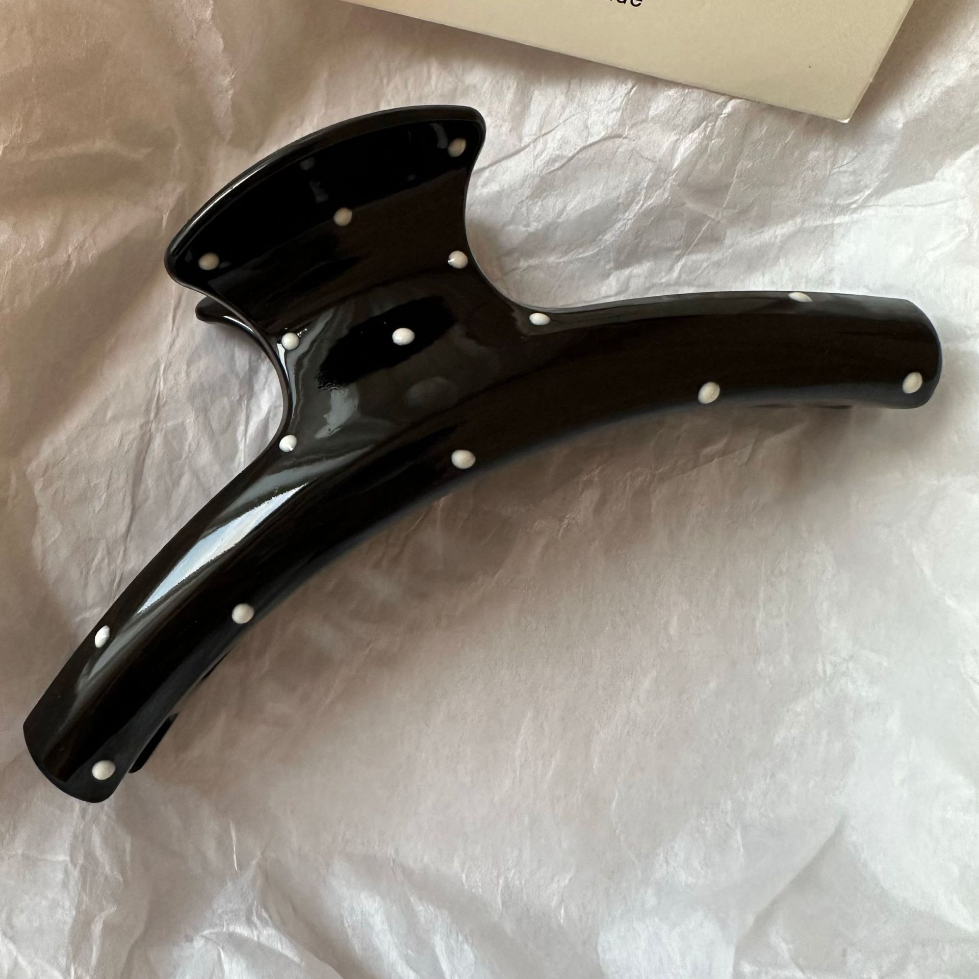 Hanger black with white dots-11.5cm