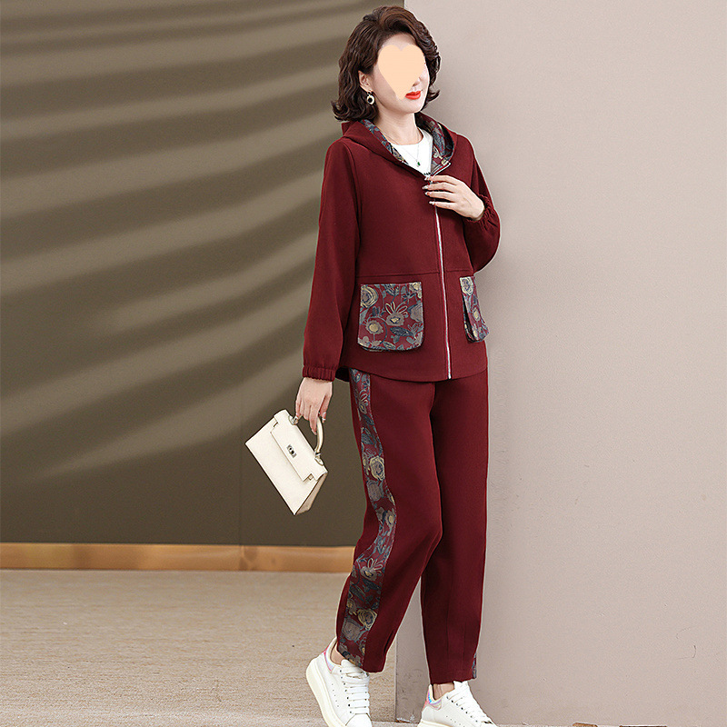Women's Active Sports Set Spring Autumn Jacket And Trousers Two-piece_voghion.com