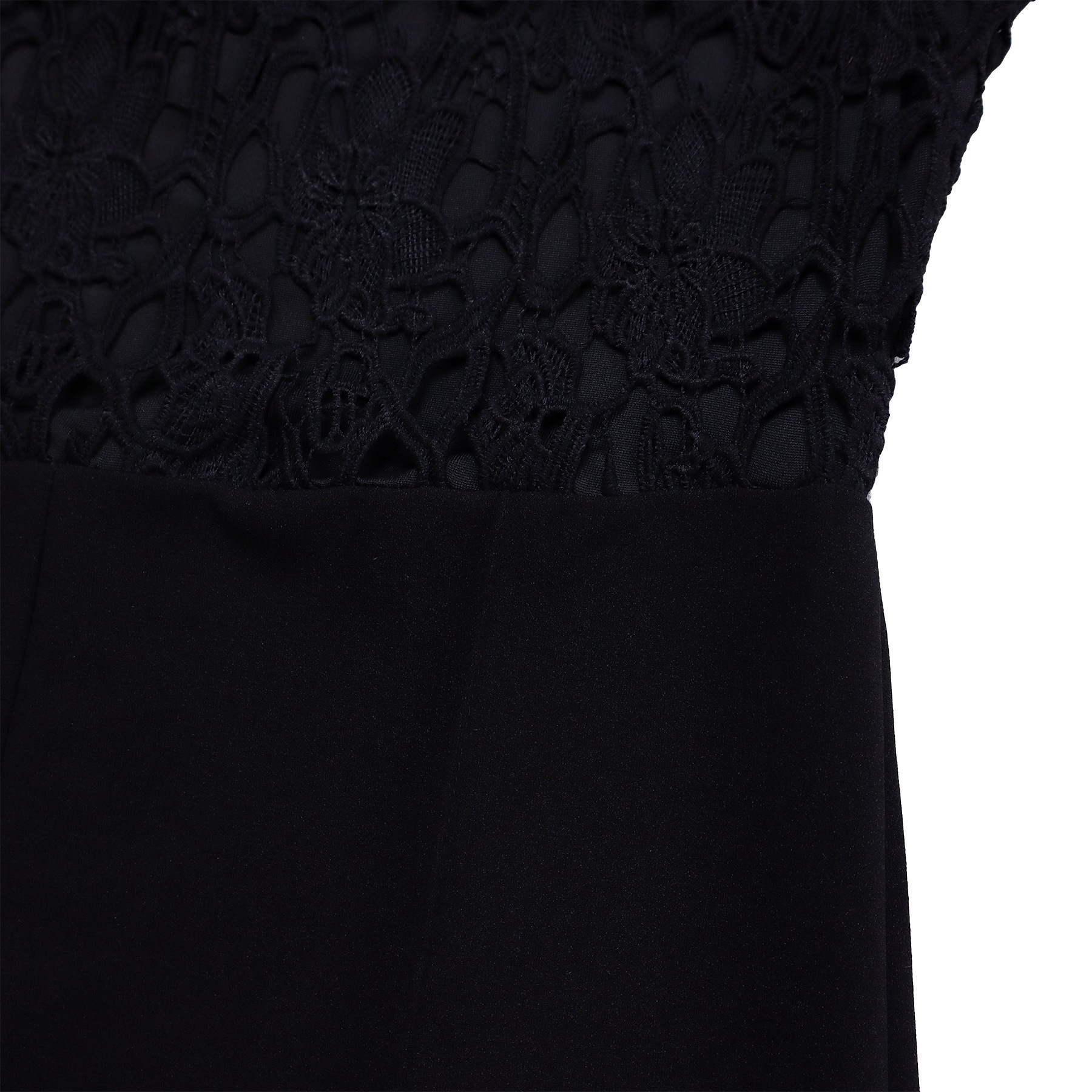 546g Weight Short Sleeve Sleeve Length Polyester Fabric Type High Waist Waist Line Jumpsuits Pants Type Daily Occasion Loose Fit Type Solid Color Pattern Summer Season Women's Gender Lace Design Casual Style Women's Daily Casual Solid Color Lace Jumpsuits 47