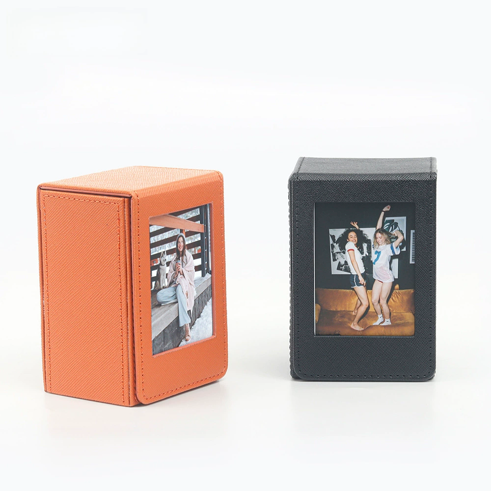 Коробка для хранения фото, искусственная кожа PU, подставка под Polaroid 3 дюйма, большой объём, органайзер для карт и фото