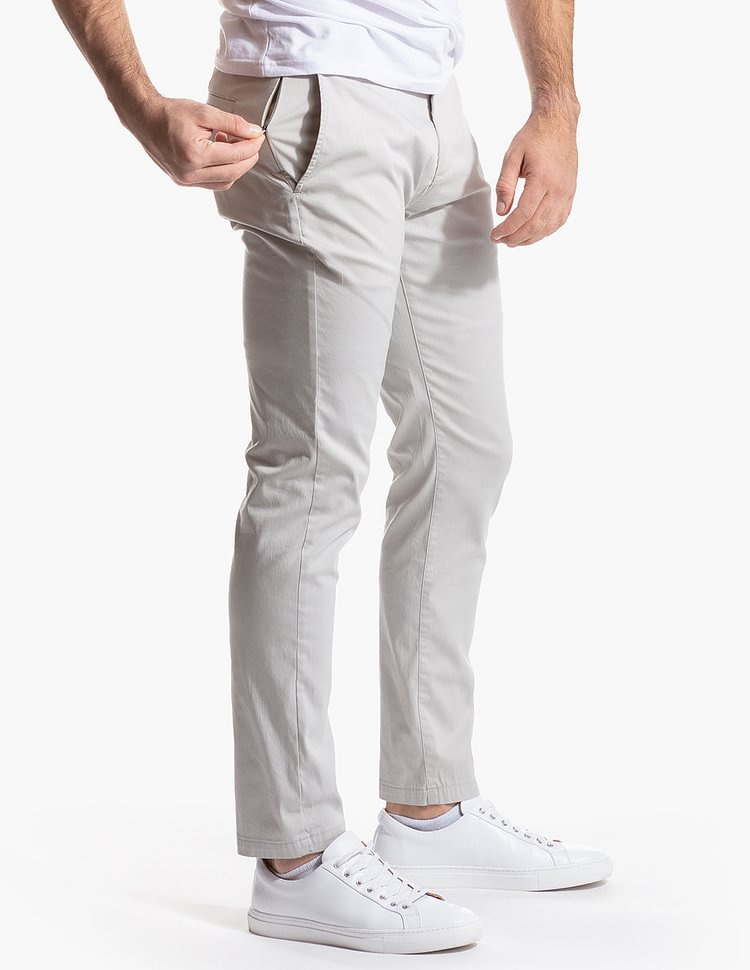 Nouveau décontracté pour hommes, pantalon d'affaires pour hommes de style automne, pantalon long en coton pur à haute élasticité en sergé tube droit_voghion.com