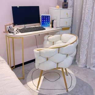 Makeup Chair girls' bedroom light luxury dressing table back chair home Modern simple internet celebrity ins nail bubble chair