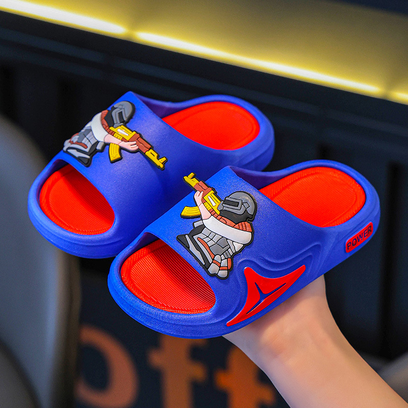 Niños comer zapatillas de pollo para niños verano 2025 nuevo antiderrapante en el hogar interior y exterior zapatillas silenciosas de dibujos animados suaves