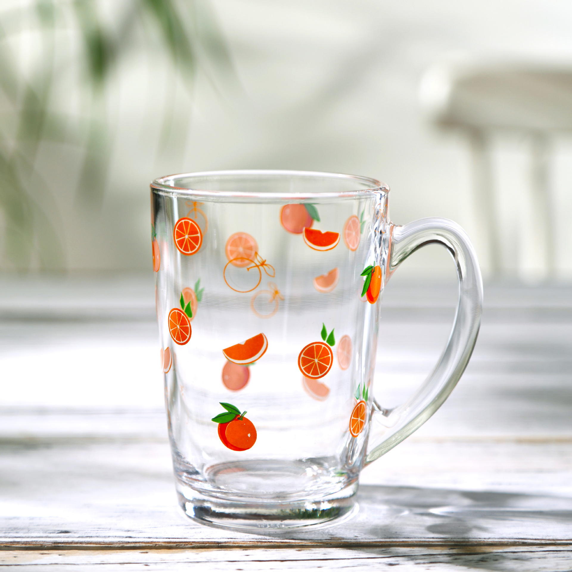 Taza de vidrio transparente taza de cerveza taza de jugo taza de desayuno de leche de oficina taza de té logotipo al por mayor