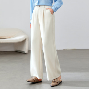 [Fashionable design sense of drape Joker slim pants] slim show plus size women's fat mm2025 spring new