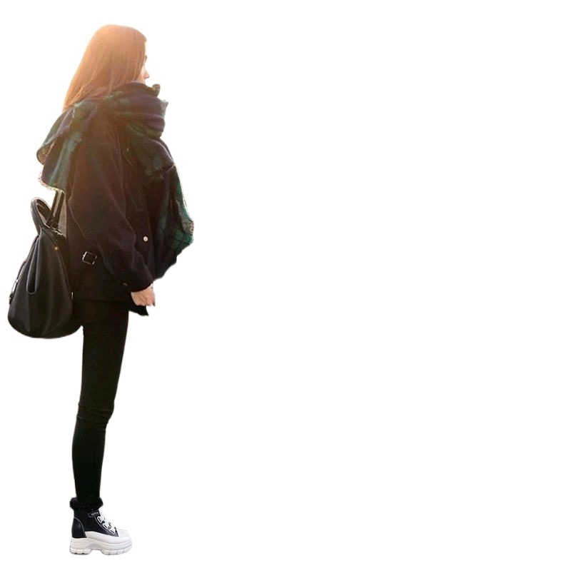 Doposci da donna 2024, la nuova altezza interna ispessita in peluche invernale aumenta i versatili stivali Martin, pelle e pelliccia_voghion.com