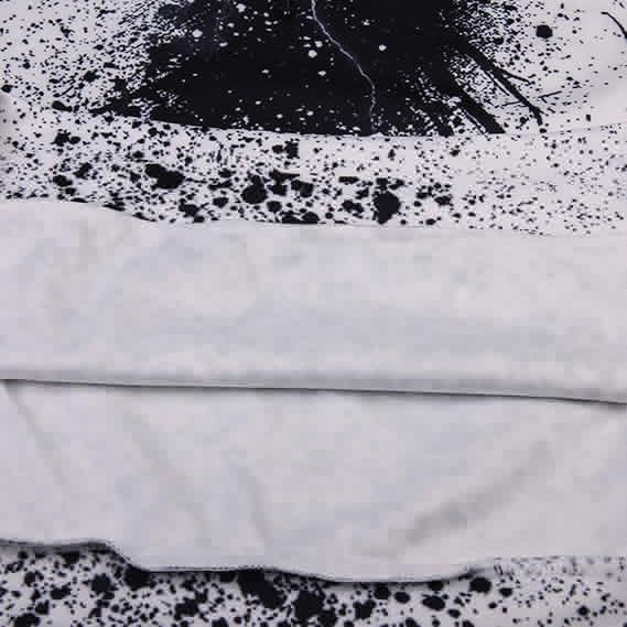 Europa y América AliExpress venta caliente en contraste color águila graffiti impresión 3D hombres calle alta suelta suéter con capucha sudadera