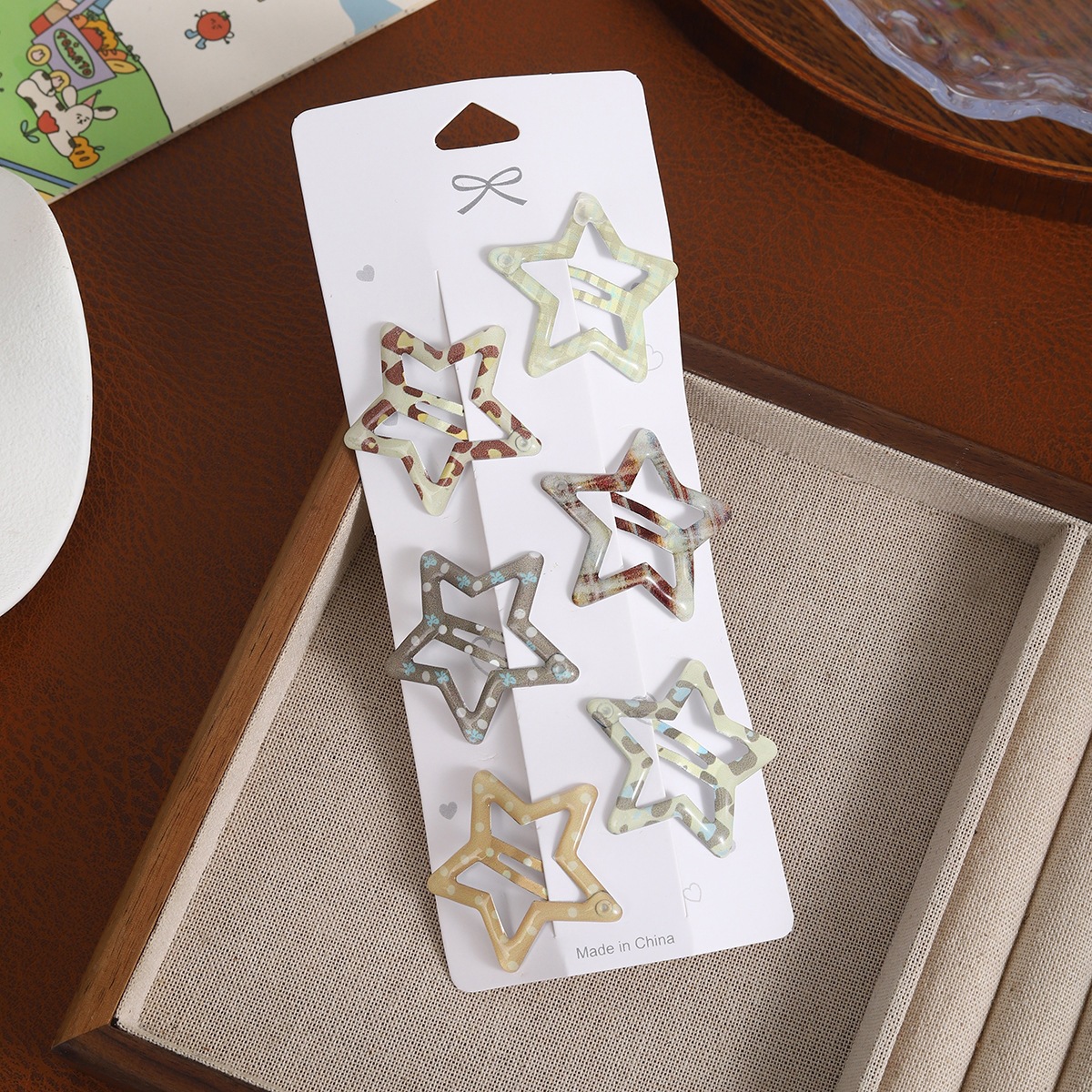 Star style coffee color style [6 pieces]