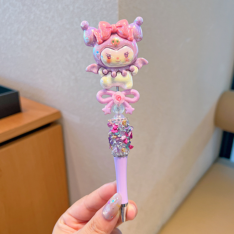 Kolomi bolígrafo giratorio dibujos animados para niños bolígrafo de papelería bolígrafo para estudiantes especial para niñas preguntas de prueba bolígrafo neutro