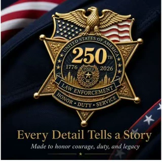 跨境热销 U.S 250 Law Enforcement Brooch 250周年纪念徽章胸针