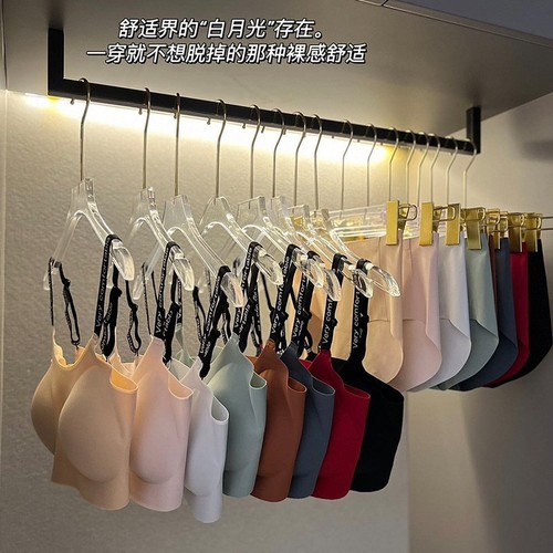 Big brand same style jelly seamless underwear women's suit red no wire letter shoulder strap boxed zodiac year bra