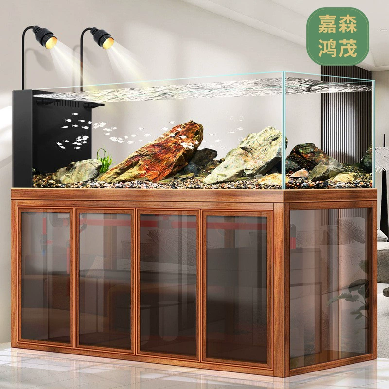 Новая модель ручья резервуар для гостиной дома большой интеллектуальный фильтр дна ультра-белый высококачественный аквариум экологический ландшафт аквариум ленивый человек