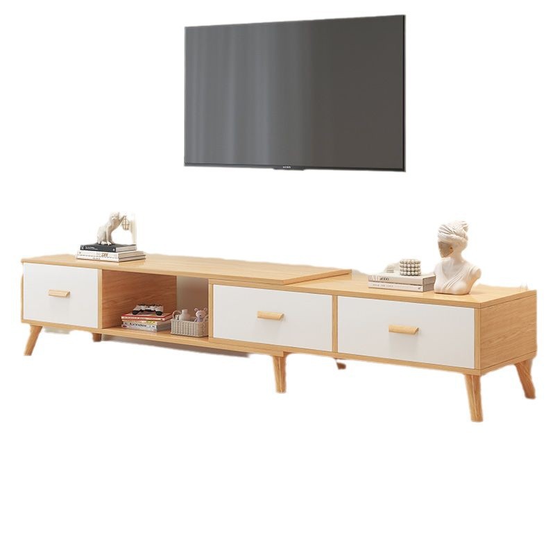 Gabinete de televisión nórdico pequeño tipo de casa sala de estar ligera lujoso moderno simple gabinete de piso de alquiler de casa puede retráctil gabinete de televisión