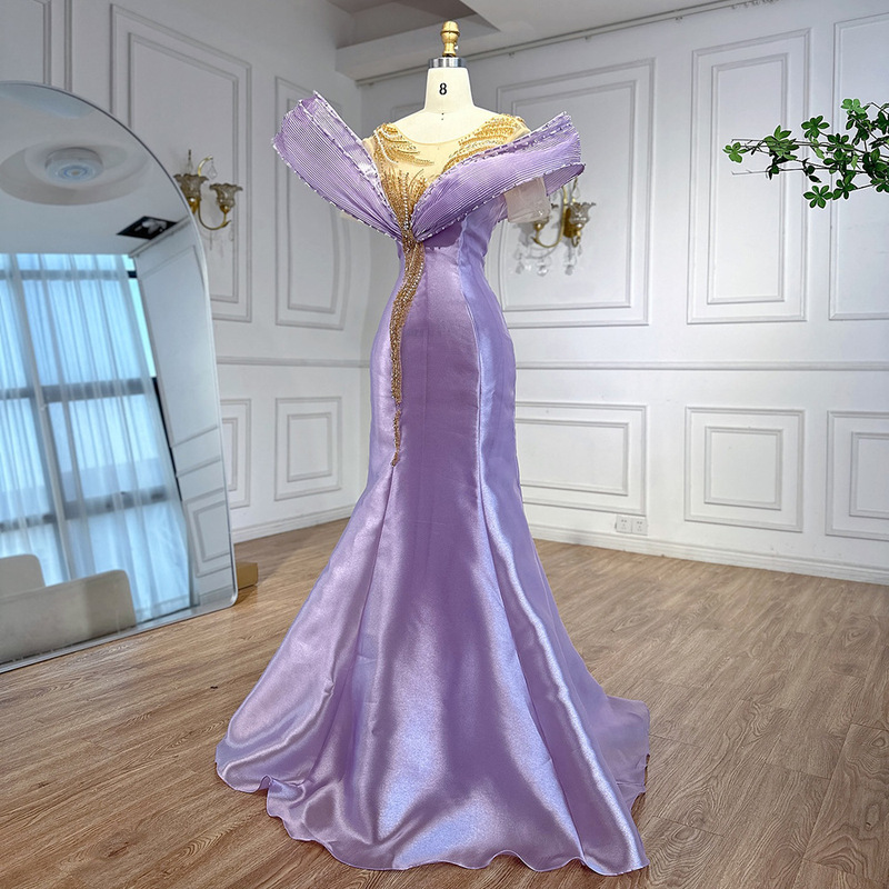 Niche designer Chinese style cheongsam collar new Chinese style dress costume solo fishtail dress LA72902