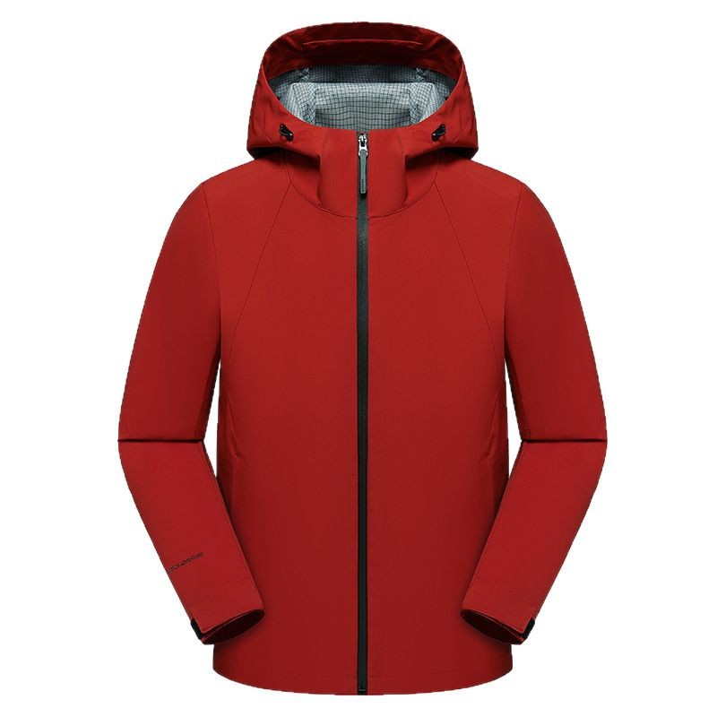Nuevo traje de asalto al aire libre hombre y mujer a prueba de viento a prueba de agua chaqueta encapuchada chaqueta de capa suave ropa de grupo ropa de trabajo personalizada