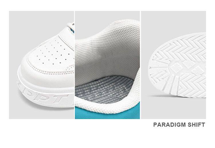Giày thể thao nam màu trắng thoáng khí đế dày phong cách Hàn, giày sneaker đa năng thắt dây — E161 trắng đen, Màu Kaki E161 chi tiết 3