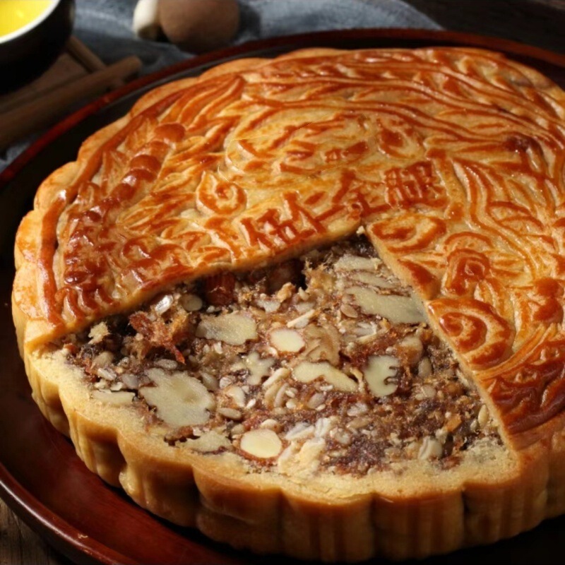 (厂家直销)金腿伍仁叉烧大月饼火腿老式中秋月饼礼盒装新鲜日期|undefined