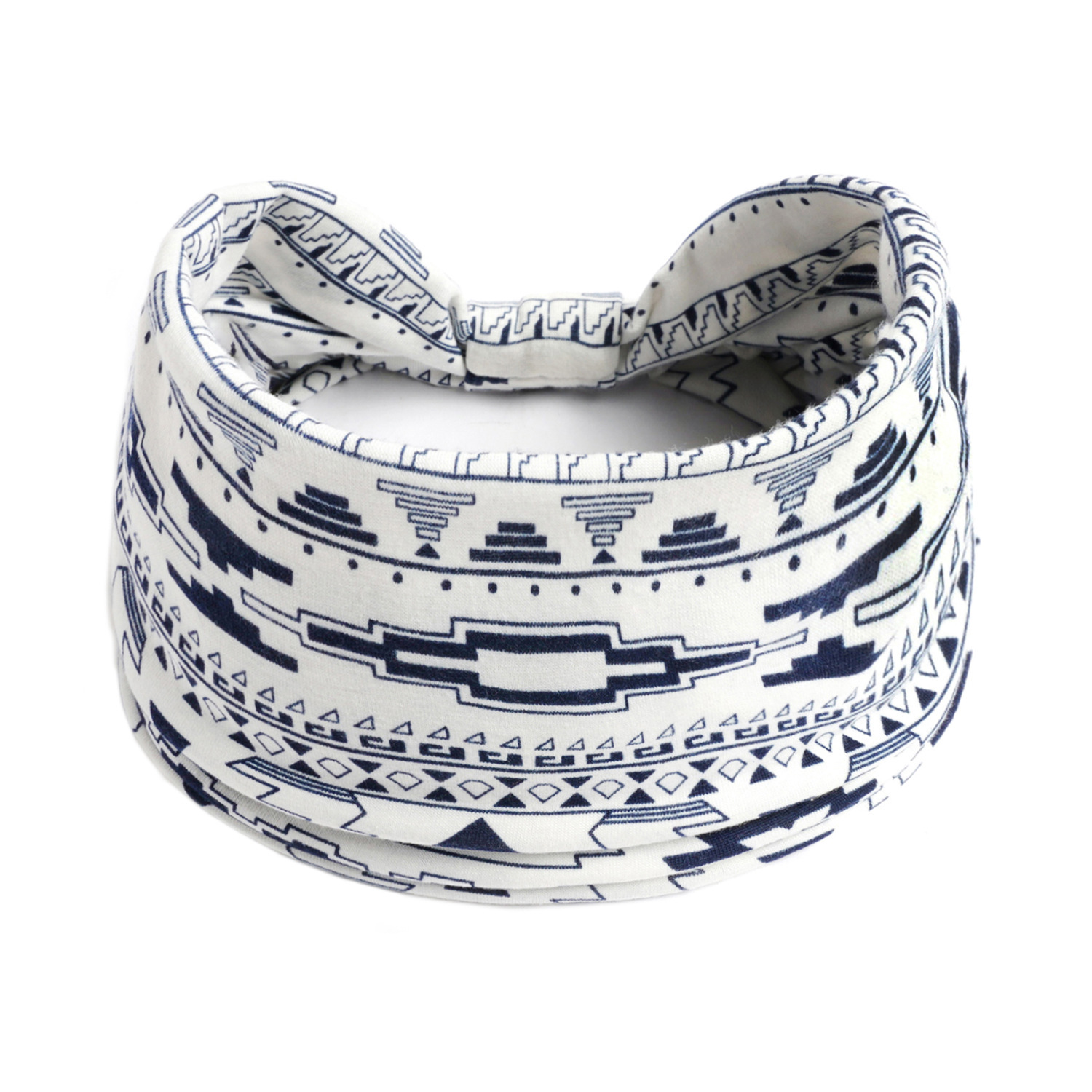 Europa y América nueva impresión elástica deportiva correa de cabello damas banda ancha correa de cabello turbante retrógrado joyas para el cabello de yoga