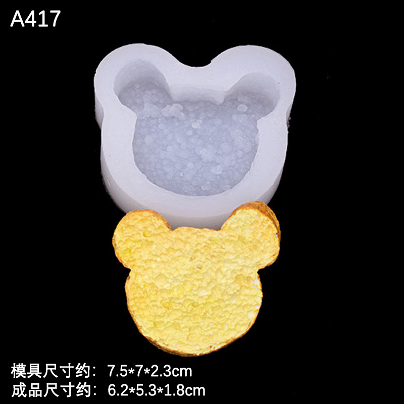 Pan bolsa de cuerno waffle simulación silicona molde jabón hecho a mano aromaterapia vela yeso accesorios para hornear