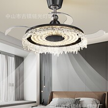 隐形风扇灯吊扇灯变频餐厅吊灯2025新款轻奢高级感意式卧室电扇灯