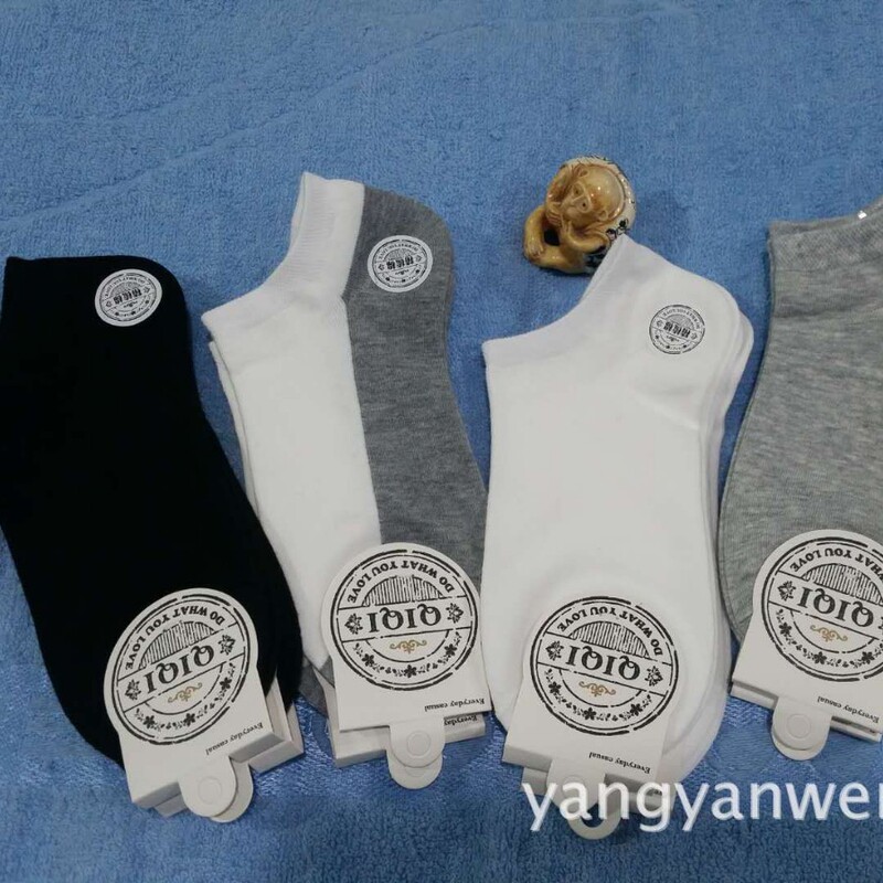 Women's summer low waist flat solid color cotton boat Socks, sweat-absorbent odor-resistant anti-friction
