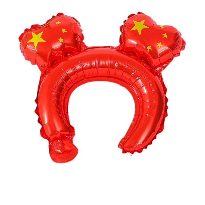 十一国庆节五角星国旗心形气球手持棒商场学校活动装饰道具魔术|undefined