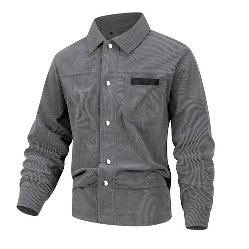 European and American best-selling stand-up collar shirt loose jacket Wish casual corduroy work-style coat OZON