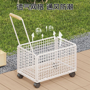 T6F Outdoor Camping Cart, Universal Folding Trolley for Stalls, Picnic, and Off-Road Use