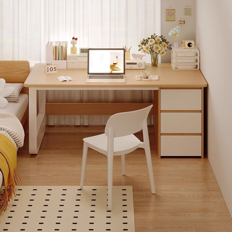 Computer Desk Desktop Home Office Desk with Drawer Desk and Chair Combination Bedroom Study Desk Desk Gaming Desk