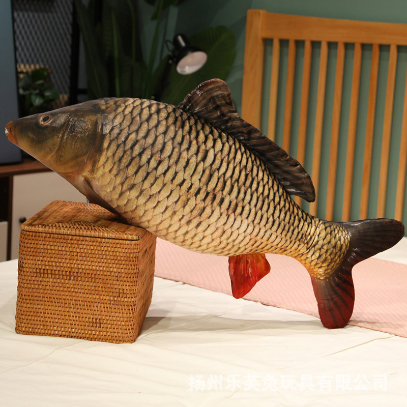 クリエイティブシミュレーション魚人形フナ鯉ぬいぐるみ睡眠枕水族館人形面白い猫布人形魚|undefined