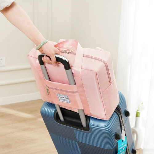 New large-capacity foldable travel bag, carry-on suitcase, lightweight postpartum storage bag, business trip travel set with pull rod