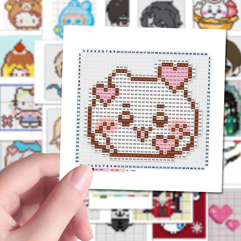 80 Pieces of Fun Anime Character Pegboard Drawings and Stickers, Creative and Cute Personalized Decoration Stickers for Notebooks and Water Bottles 80 Pieces of Fun Anime Character Pegboard Drawings and Stickers, Creative and Cute Personalized Decoration Stickers for Notebooks and Water Bottles