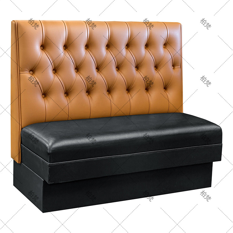 Almacenamiento sofá de madera sólida sofá curva de forma especial contra la pared cafetería cadena de tiendas restaurante comercial exclusivo transfronterizo