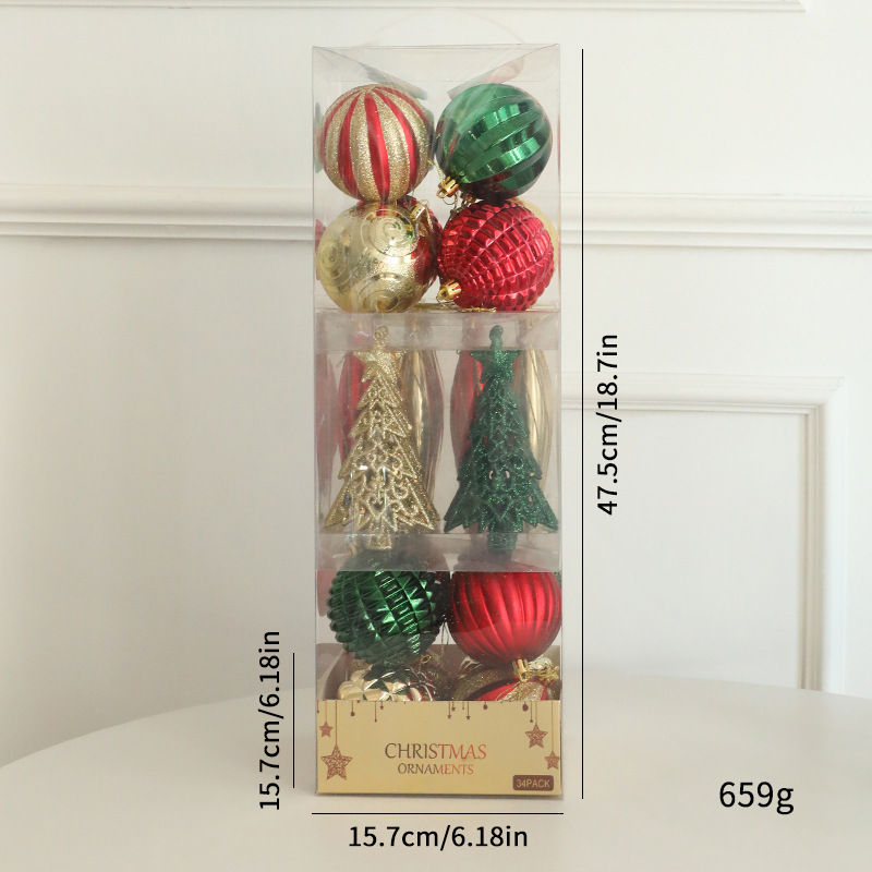 Navidad nuevo diseño creativo dibujado a mano con forma especial set de bolas de Navidad decoración de Navidad decoración de árbol de Navidad