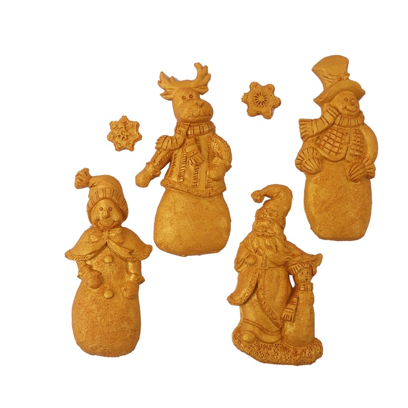 Serie de Navidad Santa Claus molde de silicona muñeco de nieve Fondant molde de pastel de chocolate molde de hornear epoxi