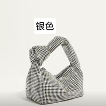 现货爆款打结水钻包2025年新款女士包包满钻镶钻手提晚宴包