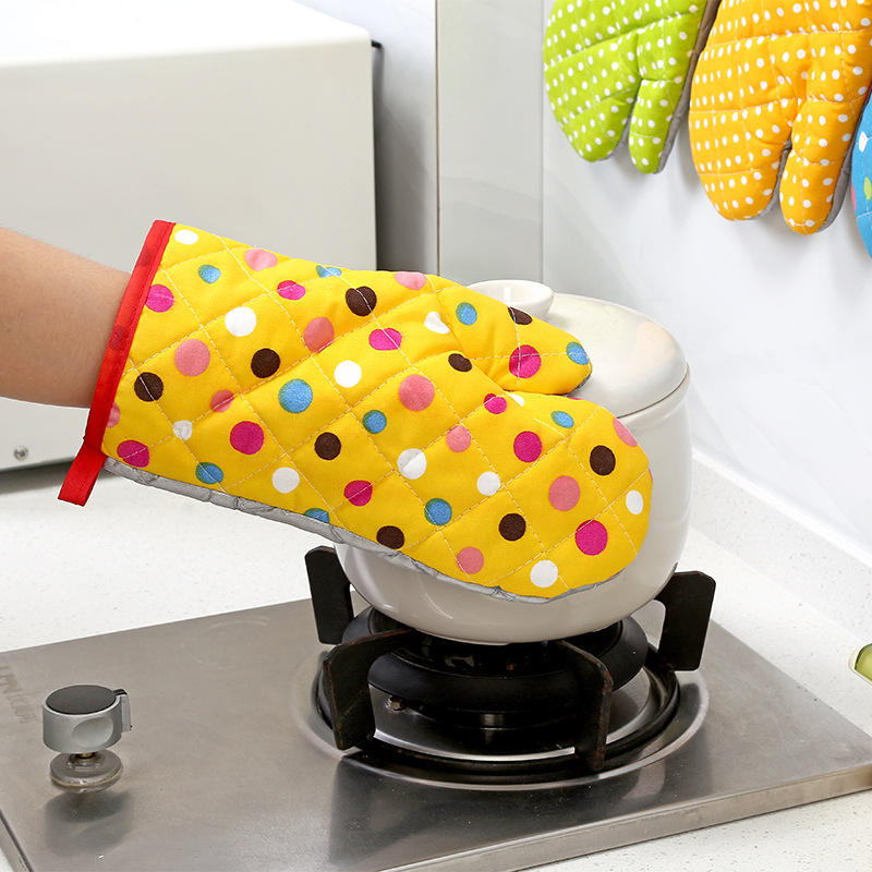 Thickened Heat Insulated Microwave Oven Special Baking Gloves Creative Kitchen Anti-slip High Temperature Anti-scalding Hand
