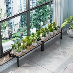 Balcony Widened Table Top Flower Rack Window Sill Reconstruction Artifact Wood Plastic Iron Storage Rack Fleshy Flower Pot Rack Remarks Height