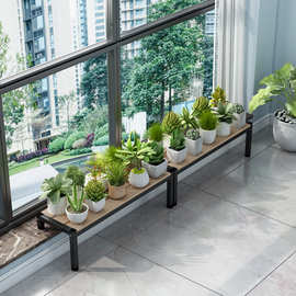 阳台加宽台面花架窗台木塑铁艺置物架多肉花盆架备注高度花卉