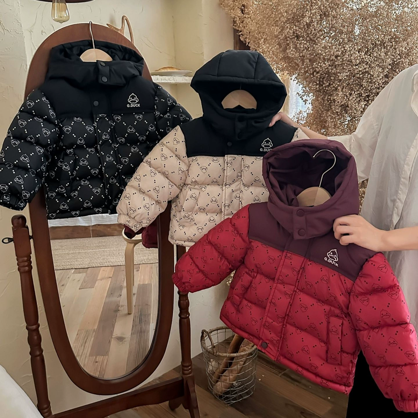 B.Duck, children's keep warm down jacket for men and women, for teenagers
