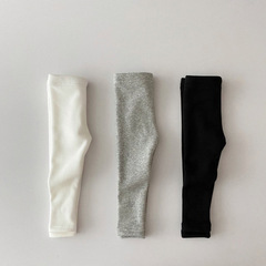 Children's Leggings Spring 2024 South Korea Unisex Boys and Girls Fleece-lined Warm Pants for Toddlers Spring Outfit