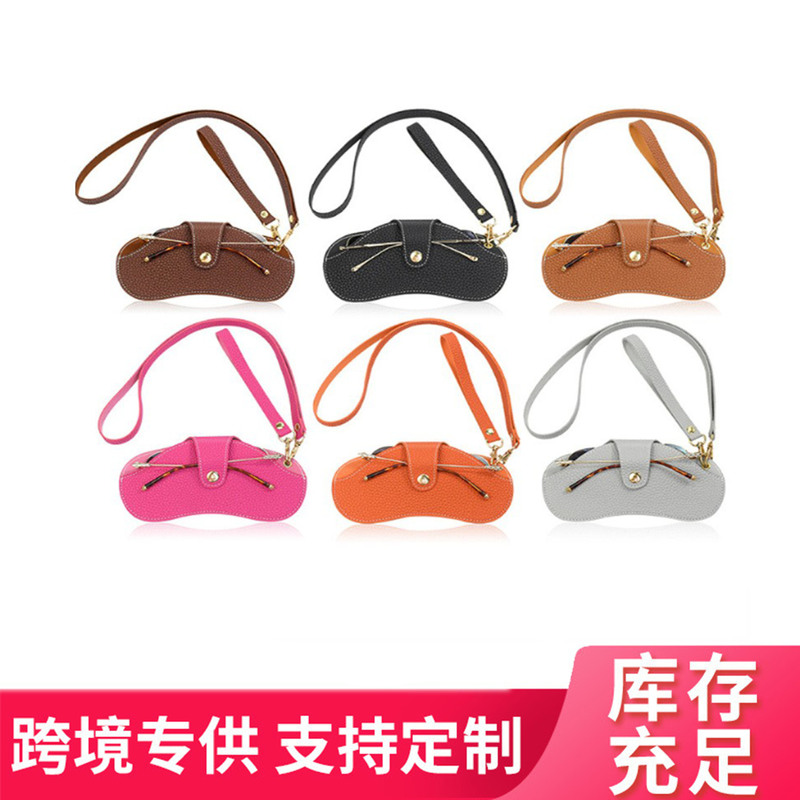 Wholesale Hanging Neck Glasses Case Portable Soft Leather Anti-Scratch Anti-Wear Sunglasses Case in Stock Cross-Border European and American Style Glasses Bag Storage Wholesale Hanging Neck Glasses Case Portable Soft Leather Anti-Scratch Anti-Wear Sunglasses Case in Stock Cross-Border European and American Style Glasses Bag Storage